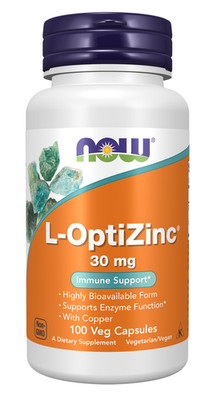 NOW FOODS L-Opti Zink 30 mg 100 pflanzliche Kapseln