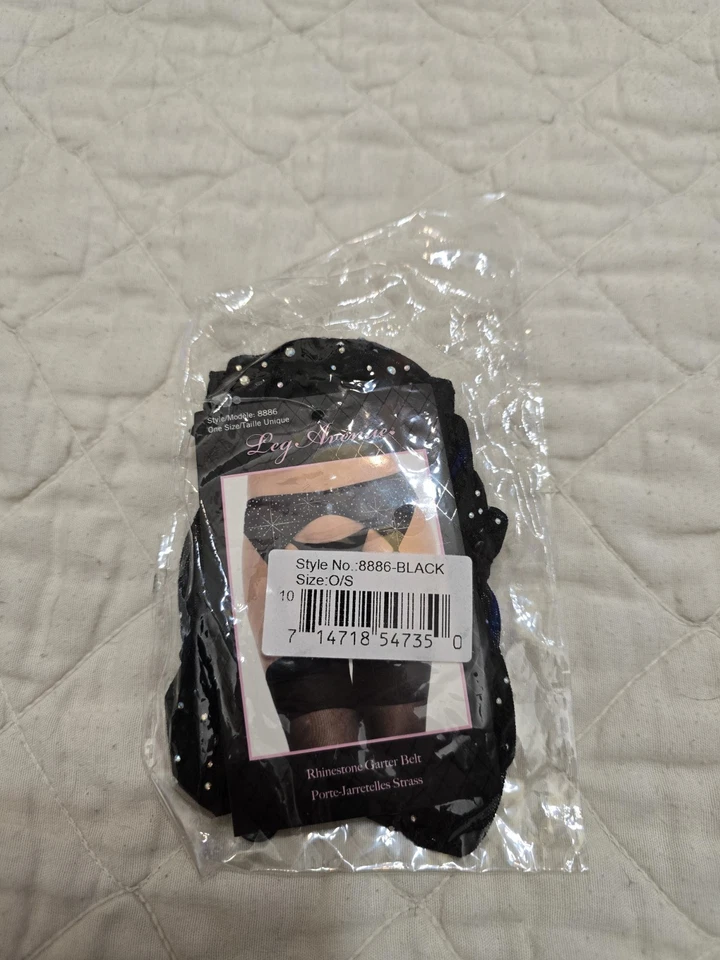 Leg Avenue Women’s Rhinestone Lingerie Sexy Garter Belt, Black, One Size - Image 2 of 4
