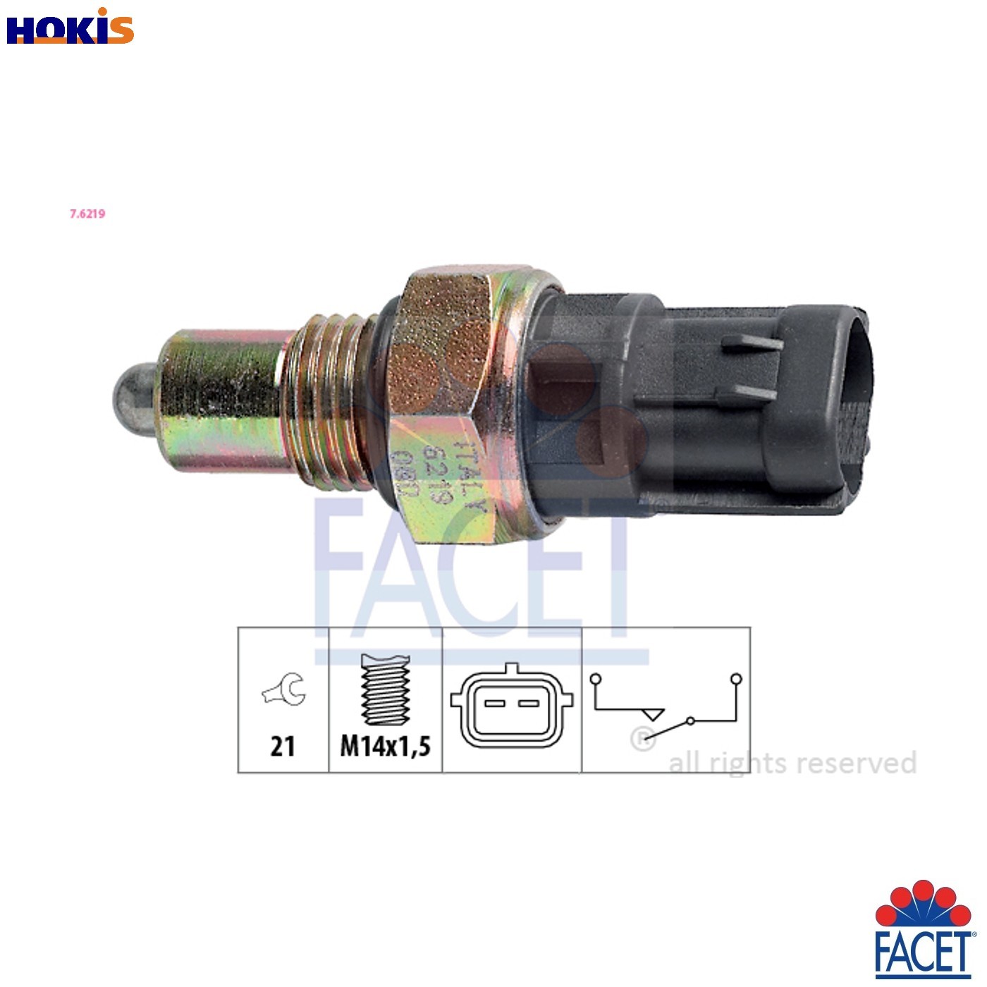 SWITCH REVERSE LIGHT 7.6219 FOR SUZUKI AERIO/Hatchback GRAND/VITARA/XL-7/II 1.0L