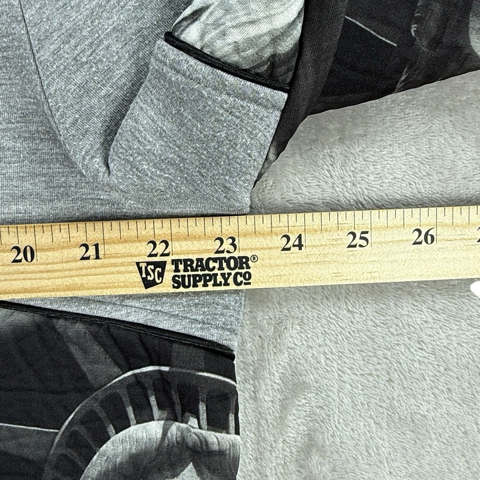 Neil Barrett Sweatshirt Mens XL Gray Statue Of Liberty Neoprene Side Zippers - Image 4 of 4