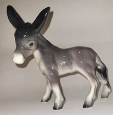 Vintage 1960's Coopercraft Grey Porcelain Donkey Retro Kitsch!