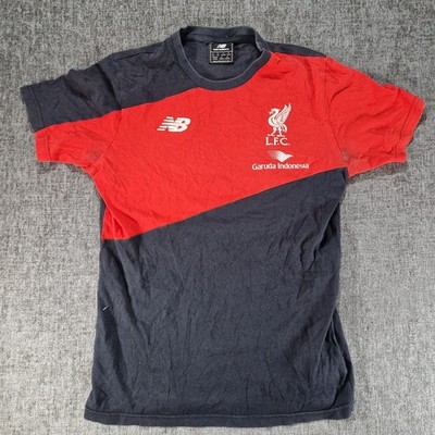NB Liverpool T Shirt Size Small Aprox 12-13 Years P2P 17'' Black/Red, Poor Con.