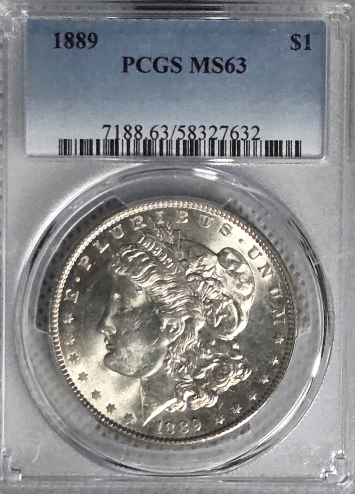 1889 Morgan Dollar PCGS MS63 Choice Uncirculated Philadelphia $1 90% Silver