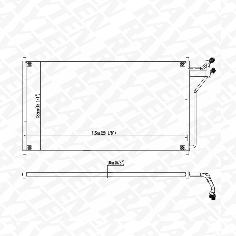 A/C Condenser for 1977-1985 Chevrolet Impala Buick LeSabre Oldsmobile Delta 88 Foto 2 de 4