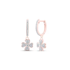 1/3CTW-DIA NK NIOLE HEART HOOPS EARRING