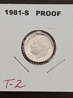 1981-S PROOF ROOSEVELT DIME 10c TYPE~2 CLEAR "S" DEEP CAMEO BU IN 2X2 PROTECTOR — photo 2