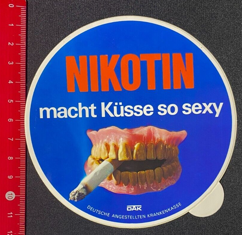 Nikotin Sticker Aufkleber/Sticker: Nikotin macht Küsse so sexy (050516114) | eBay.de