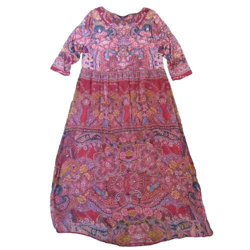 Soft Surroundings Niran Maxi Dress Size MP New Boho Red Print - Picture 6 of 6