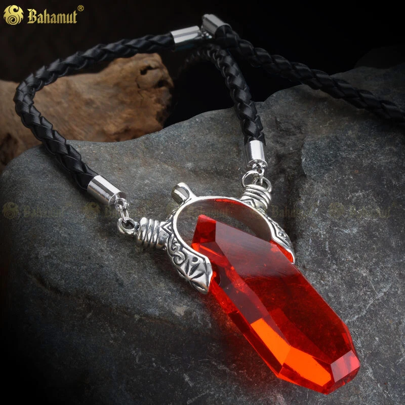 Game Devil May Cry Dante's Amulet Necklace Red Crystal Pendant