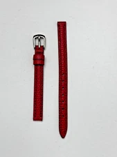8mm Red Genuine Teju Lizard Embossed Watch Band - USA