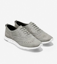 LN Cole Haan Zerogrand Wing Oxford Closed II Sneakers Sz 5.5B Gray Goat Leather