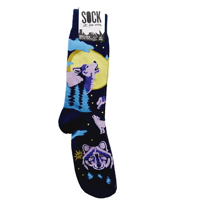 Sock It To Me Crew Men Women 6 Wolf Moon Purple Hunter Wild Beast Coyote NWT NEW