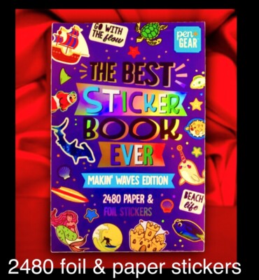 2480 Stickers The Best Sticker Book Ever. Paper & Foil 40 Sheets Wide Selection
