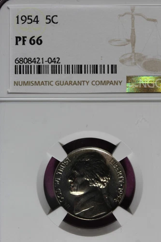 1954 - NGC 5C PF66 JEFFERSON NICKEL #B47370