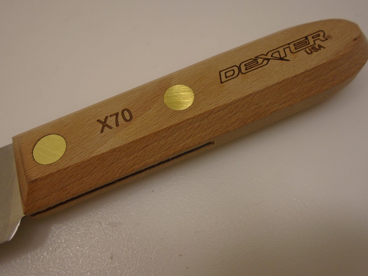 Dexter USA Wood Handle Mill Knife 4x1.25 inch Heavy Gauge Stiff