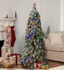 4' Pre-lit Ashland Artificial Riverside Christmas Tree 100 Color Lights ...