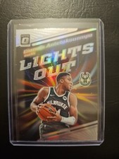 Giannis Antetokounmpo 2023-24 Donruss Optic Lights Out #8 Milwaukee Bucks Holo