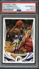 2004-05 Topps #59 Al Harrington Signed Card AUTO PSA Slabbed