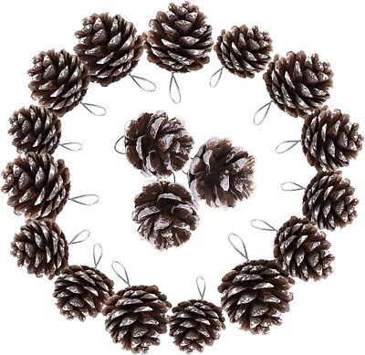 TRIXES Christbaumschmuck - 18 Stück - hängende Tannenzapfen