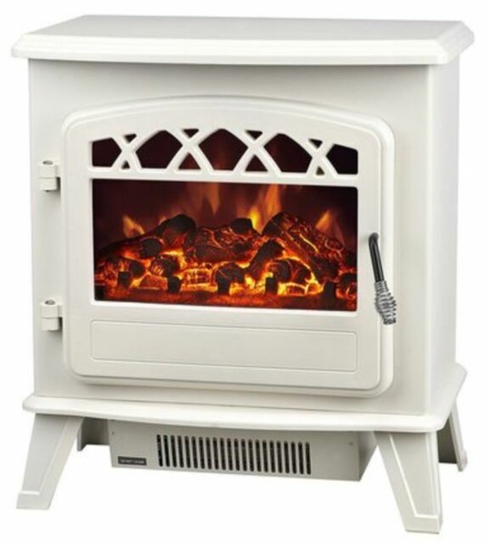 Galleon Fireplaces Castor Remote Electric Stove Fireplaces - White for sale  online | eBay