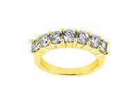 7stone 0.25ct Diamond Wedding Band Ring 10k Yellow Gold Round I Si2 Prong Set on sale 7stone 0.25ct Diamond Wedding Band Ring 10k Yellow Gold Round I Si2 Prong Set on sale