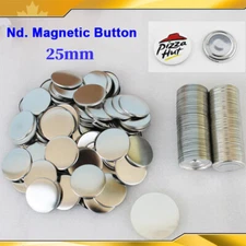 1" 25mm Nd. Magnetic Button Parts Badge Maker  DIY Crafting Tools 100 Sets/pack