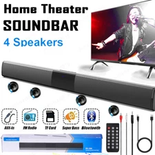 Wireless Bluetooth Sound Bar Wired Bass Subwoofer Home Theater TV Speaker Remote