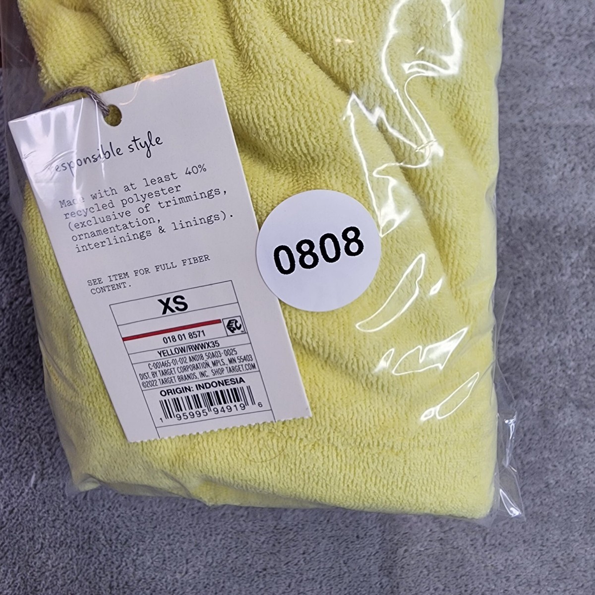 Womens Terry Tank Top Sleeveless Pullover A New Day Yellow Size XS