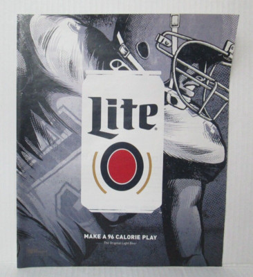 FOOTBALL MILLER LITE BEER 10''X12'' Magazine Ad LM4