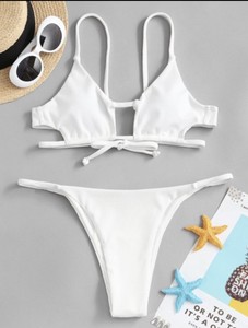 zaful white swimsuit