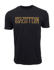 LED ZEPPELINS ZOSO LOGO T SHIRT GOLD