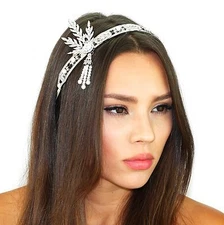 Kristin Perry Gatsby Leaf Medallion Headpiece 1920's Flapper Inspired