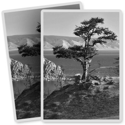 2 x Vinyl Aufkleber 7x10cm - BW - Baikalsee Russland Reise #38172