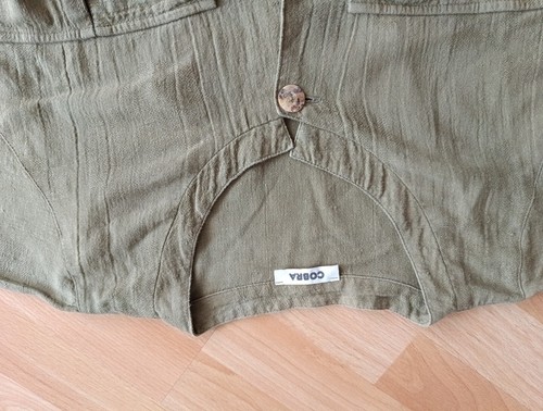 Bluse Vintage große Taschen oliv COBRA Leinen nicht getragen groß 50 52 - Bild 8 von 17