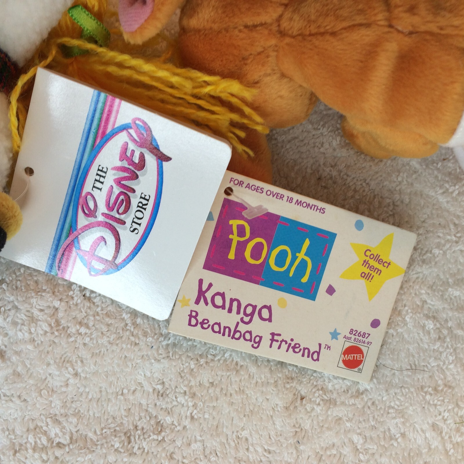 DIsney Snowman Winnie the Pooh & Kanga Beanbag Friends with tags