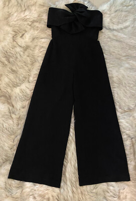 Lucian Matis Strapless Bow Tie Jumpsuit