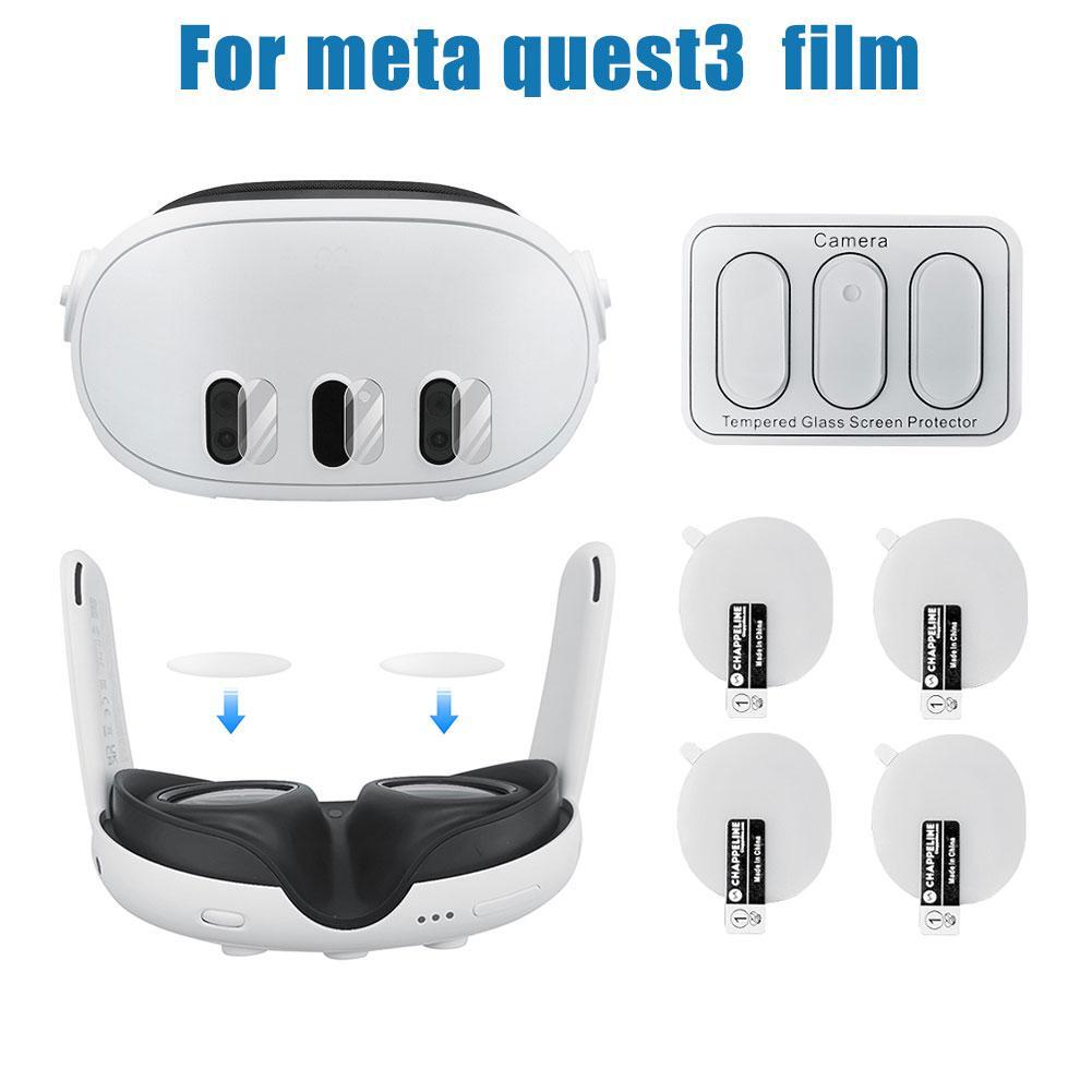 For Meta Quest3 VR Headset VR Host HD Tempered Glass Film Lens