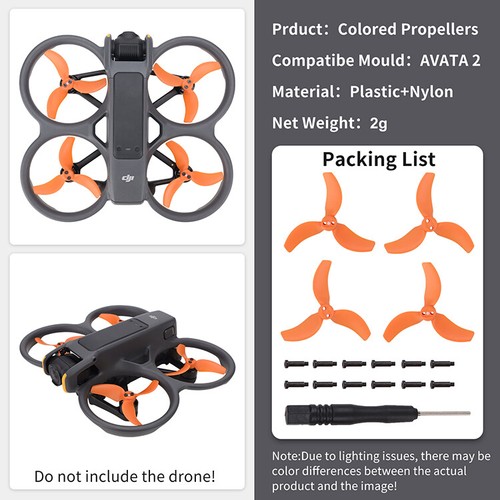 For DJI Avata 2 Drone Propellers Prop Blades Low Noise Wings with Storage Case - Picture 19 of 24