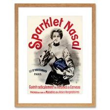 Ad Sparklet Nasal Health Medicine Cold Nose Spray Paris France Framed Wall Art P