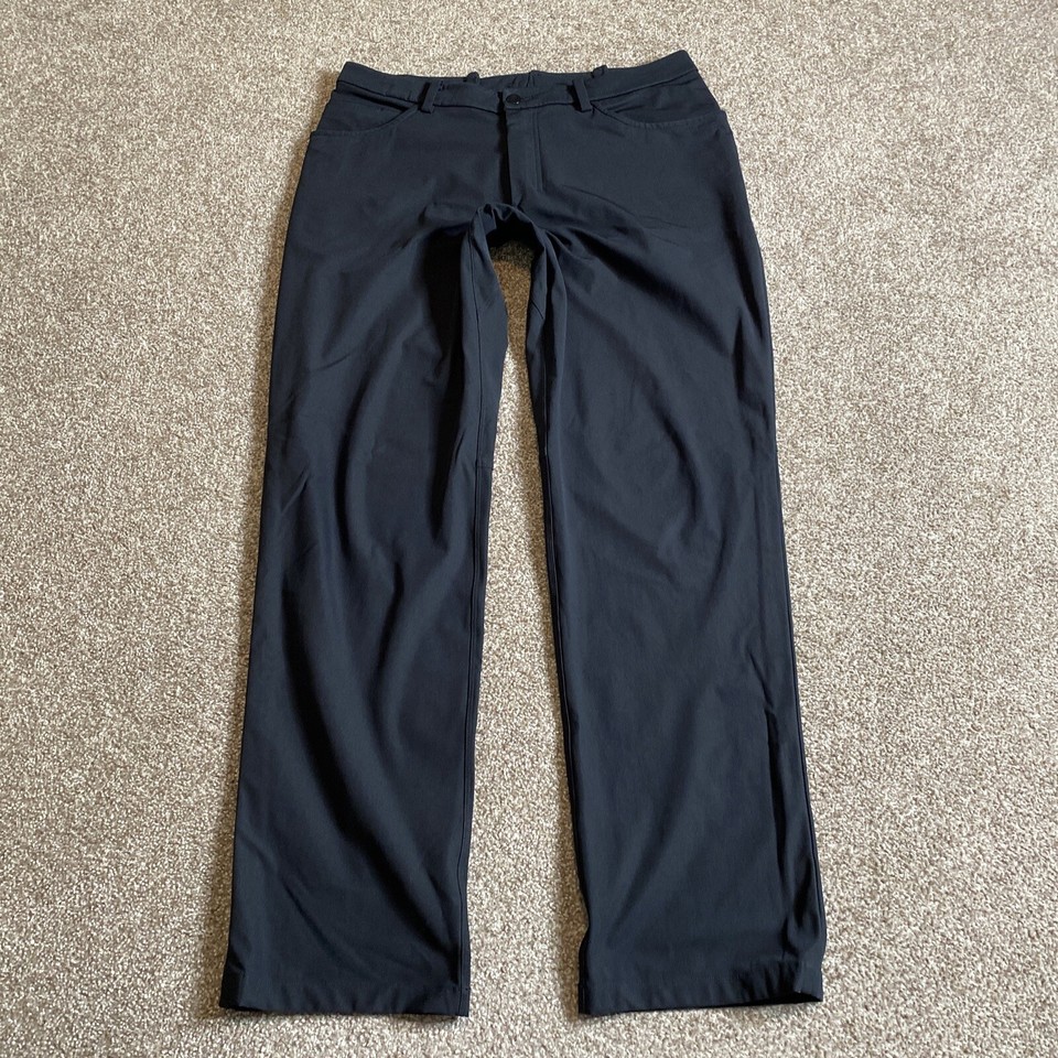 Mens 38x33 Lululemon ABC Pant Classic Warpstreme Black Golf Pants eBay