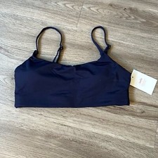 Andie The Maui Bikini Swim Top Navy Size S NWT