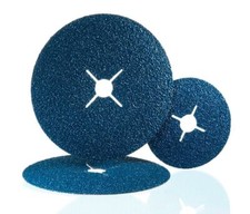 25PCS 4.5'' FIBRE DISC BLUE ZIRCONIUM 115MM SANDING PAD P 36 GRIT INOX METAL