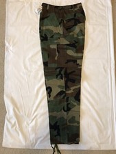 GENUINE USGI WOODLAND CAMO BDU PANTS 50/50 NYLON COTTON USA MADE NYCO Sm.R. New.