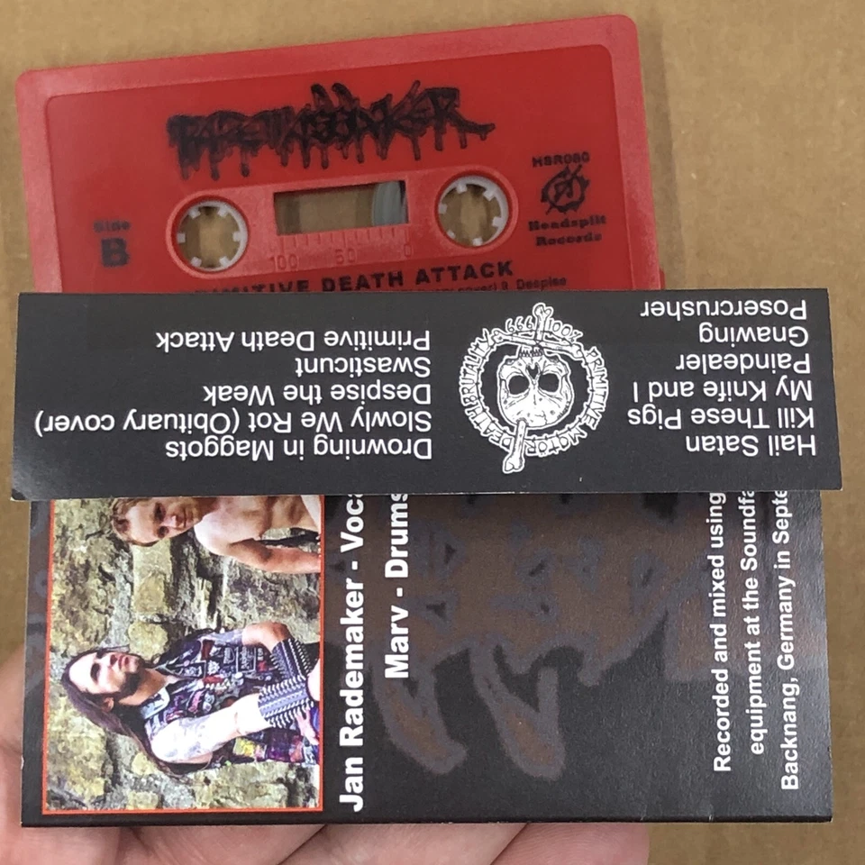 RADEMASSAKER Cassette Tape PRIMITIVE DEATH ATTACK Death Metal OBITUARY COVER - Image 4 of 4