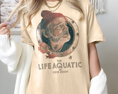 The Life Aquatic... V1 TShirt Vintage 8 colors TShirt DTG Print SIZES S-5XL