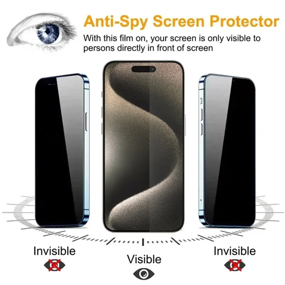 For LG G3/G5/G6 prime/K10 2018 Privacy Anti-Spy Tempered Glass Screen Protector - Image 3 of 4