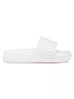 100% AUTH NEW MEN CHRISTIAN LOUBOUTIN POOL FUN FLAT WHITE SANDALS EU 46/US 13 — photo 2