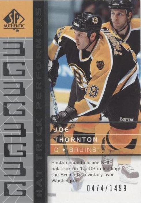 2002-03 SP Authentic - Joe Thornton #92 - 1 of 1