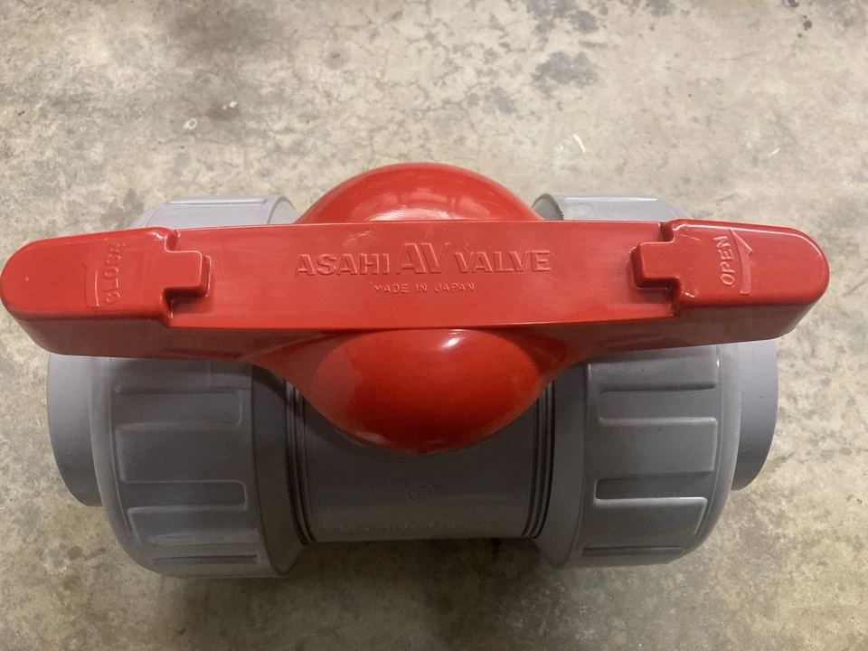 4” Asahi CPVC FKM True Union Ball Valve Socket 1614040 - Image 2 of 3