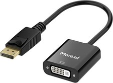 DisplayPort DP to DVI Adapter, Gold-Plated Display Port DVI-D Black